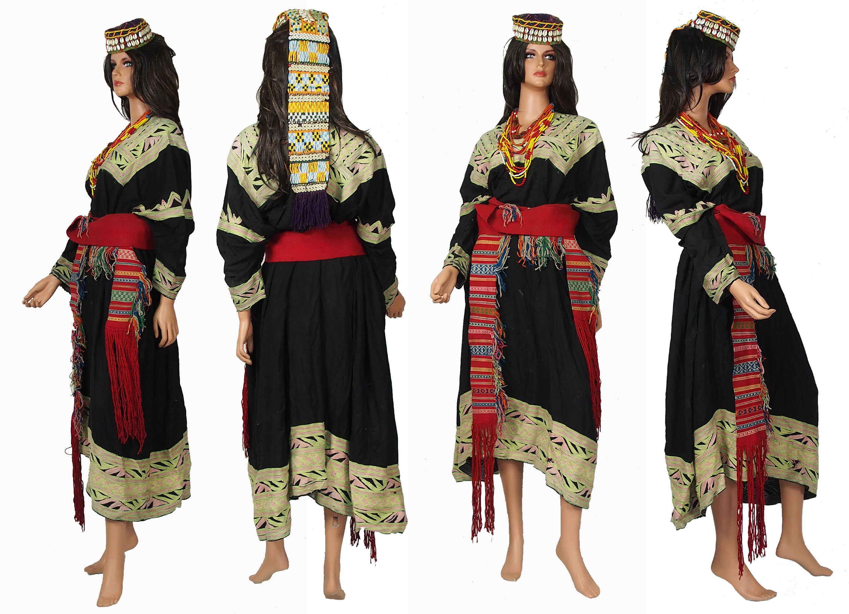 Antique Embroidered Wedding Nomadic Tribal Dress Kalash Chitral ...