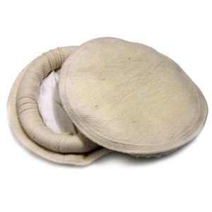 Original Afghan pakol woll cape topped Ethnic dress from afghanistan and pakistan (Grey, Black and Braun) Beige