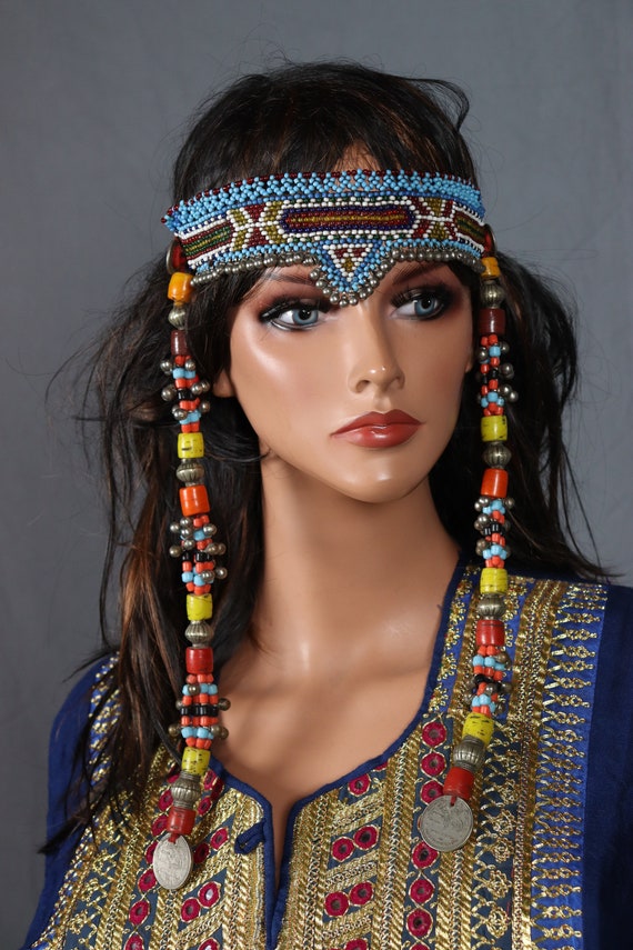 antique handmade vintage glass beads nomadic Afgh… - image 6