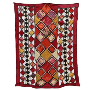 antique Uzbek Suzani Patchwork Wedding Camel flank decoration Embroidered Lakai Quilts wall hanging from Uzbekistan afghanistan No:UZ/17
