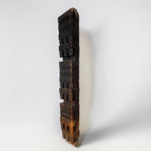 antique  orient solid hand-carved wooden Pillar column from Nuristan Afghanistan kohistan Pakistan  18/19 century No-ulm