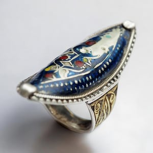 antique enamelled Multan Jewellery Ring from Pakistan Provinces Ghazni Afghanistan No:506