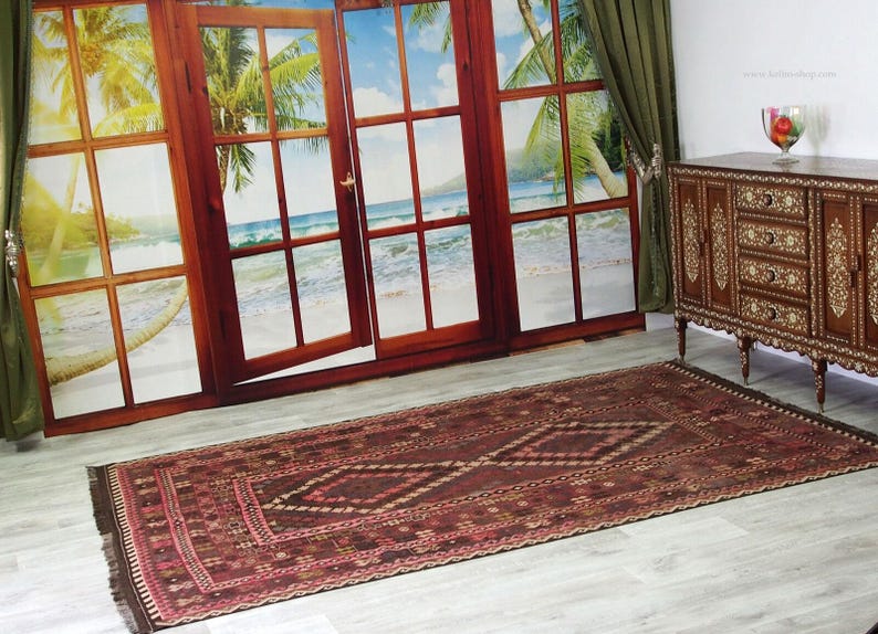 10x6,5 ft huge very rare oriental Fine Afghan natural colors Ghalmouri nomadic Kilim No:243 image 16