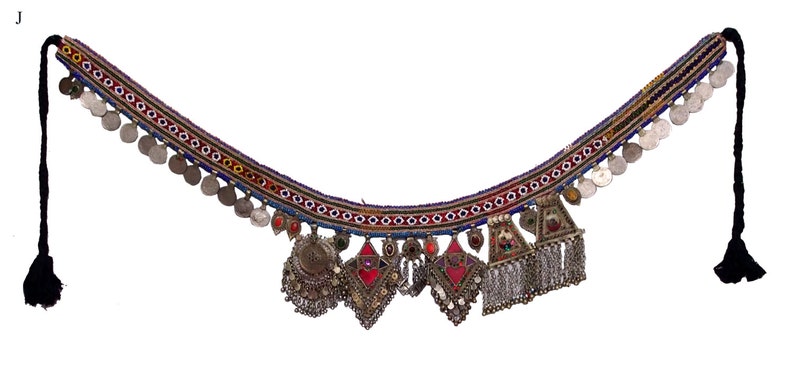 antique handmade vintage nomadic Afghan Tribal Dancing Tribal Belt No-G