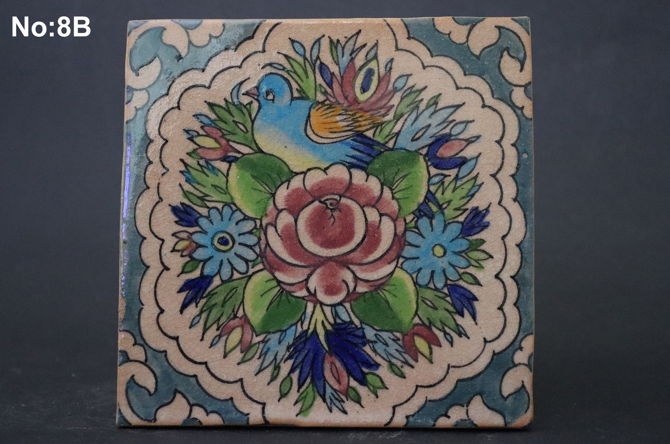 Immagine In Mosaico In Piastrelle Di Ceramica Orientale Dipinte A Mano, Per Pareti, Mediterranee, 45x30 Cm (06-25 - 5