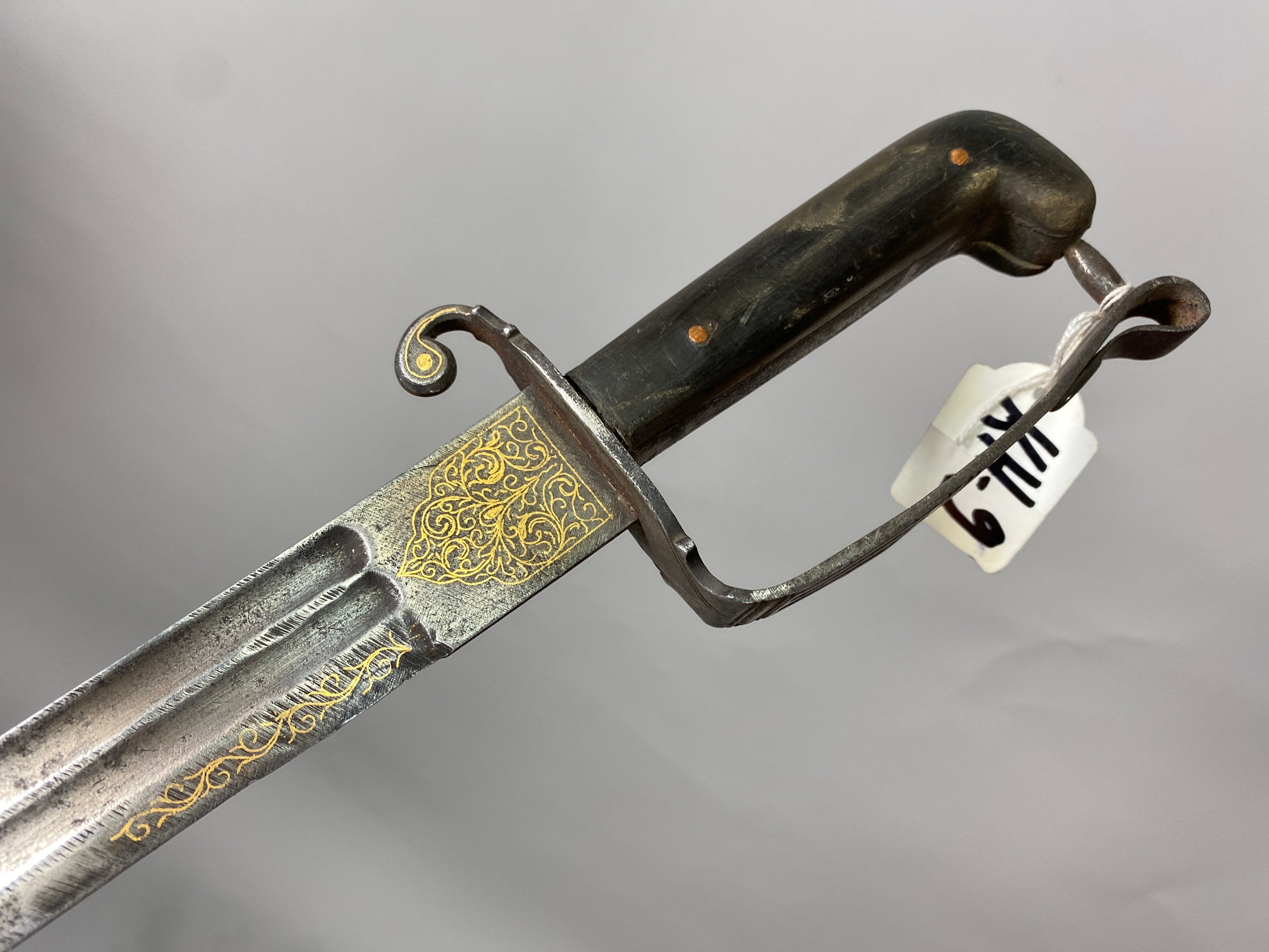 Afghan XX Century Khyber Knife Straigh Blade Islamic Short Sword