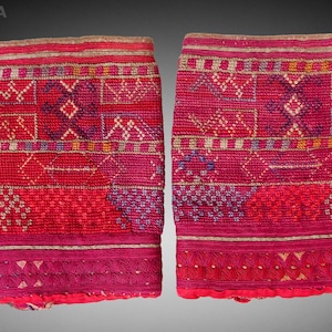 een paar antieke Oosterse Afghaanse nomadische kuchi zijde hand geborduurd islamitische vrouwen bruiloft manchetten afghanistan kostuum Nr-18/A