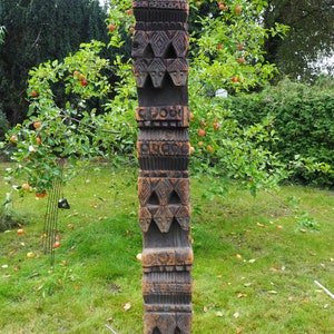 Antique Orient Solid Hand-carved Wooden Pillar Column From Nuristan ...