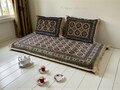 Set of 3 Pcs 1x floor cushion+2 x cushions orient Afghan pillow rug seat floor cushion 1001-night Seating arabic majlis Toshak توشک premium