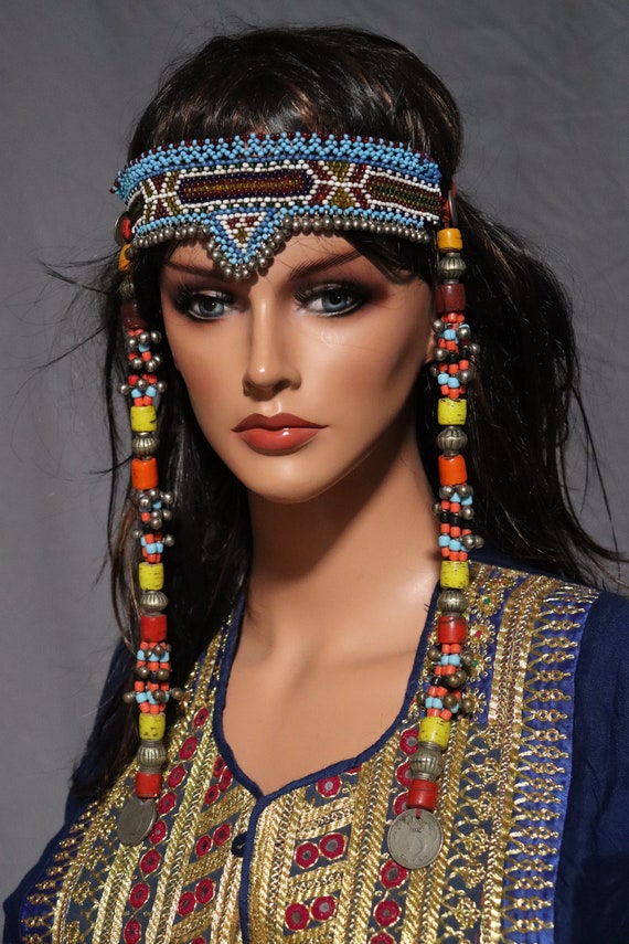antique handmade vintage glass beads nomadic Afgh… - image 1