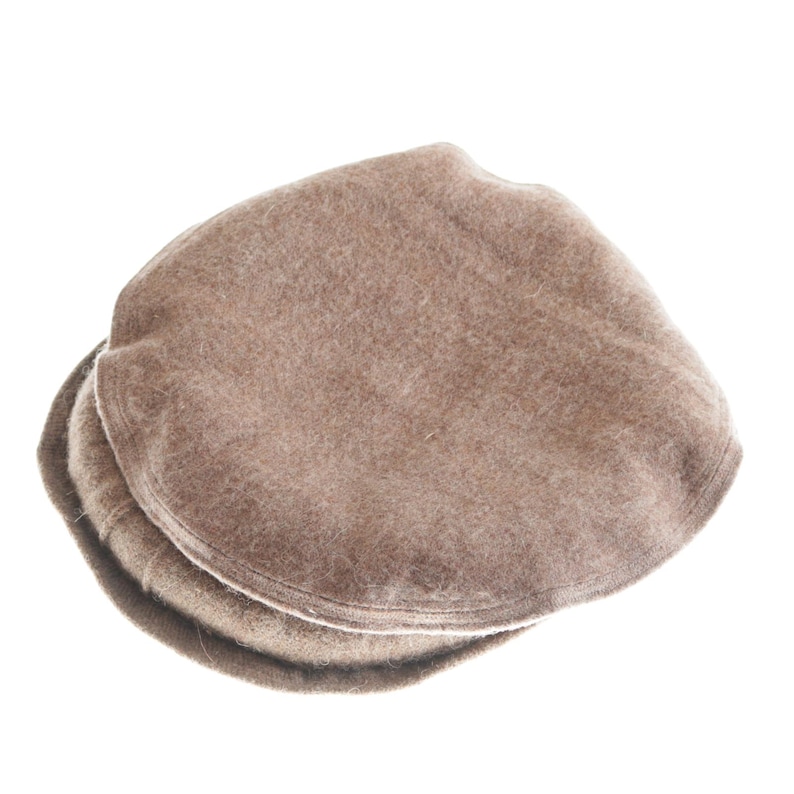 Original Afghan pakol woll cape topped Ethnic dress from afghanistan and pakistan (Grey, Black and Braun) Light brown