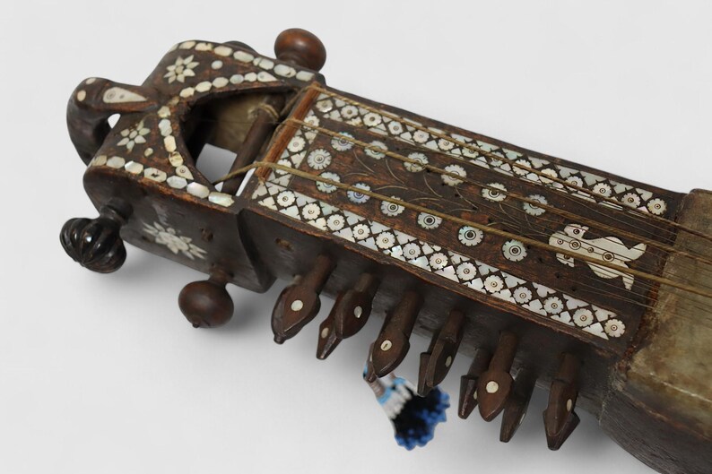 Antique Rare Original Orient Exotic Sarangi Musical Instrument With ...