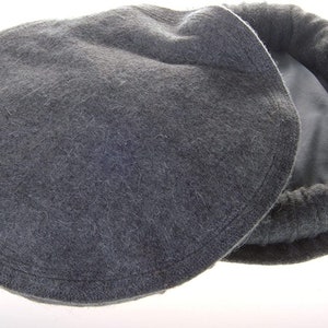 Original Afghan pakol woll cape topped Ethnic dress from afghanistan and pakistan (Grey, Black and Braun) gray