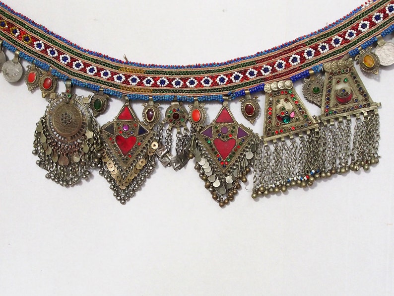 antique handmade vintage nomadic Afghan Tribal Dancing Tribal Belt No-G
