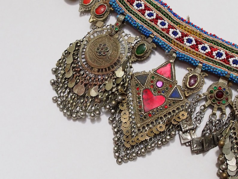 antique handmade vintage nomadic Afghan Tribal Dancing Tribal Belt No-G