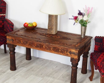 Carved Side Table Etsy