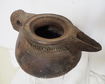 antique Islamic  Clay  milk Jug  bowl vessel from Swat valley Pakistan Afghanistan No:19/6