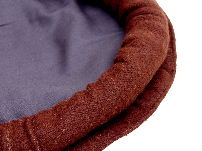 Original Afghan pakol woll cape topped Ethnic dress from afghanistan and pakistan (Grey, Black and Braun) image 9