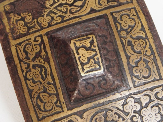 Antique Engraved Large islamic Afghan belt buckle… - image 8