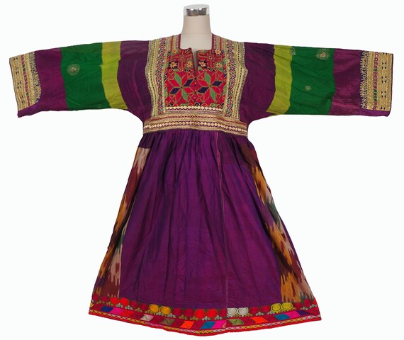 antique hand embroidered nomadic Kuchi Ethnic silk