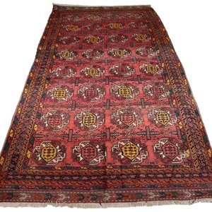 362x170  cm Vintage Oriental Hand Knotted  Kurdish nomadic durable Rug Carpet  (Damaged) No:23/3