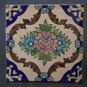 vintage seltener handgefertigt islamische orientalische Glasierte Ton Fliesen Töpfer Fliesen Keramik Fliese kacheln Bodenfliesen Wandfliesen D
