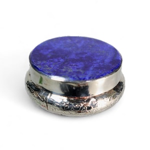 Extravagant handgefertigte messing Lapis lazuli -Edelstein büchse Schmuck Dose schatulle Kiste schmuckkiste Afghanistan  Nr-IT51--60