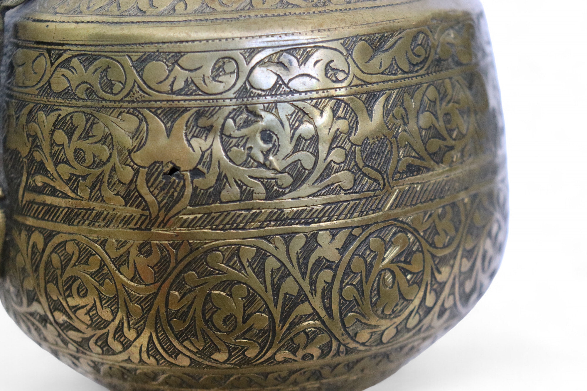 19世紀頃のアンティーク オリエンタル 真鍮 ティーポット ジャグ