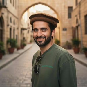 Original Afghan pakol woll cape topped Ethnic dress from afghanistan and pakistan (Grey, Black and Braun) image 14