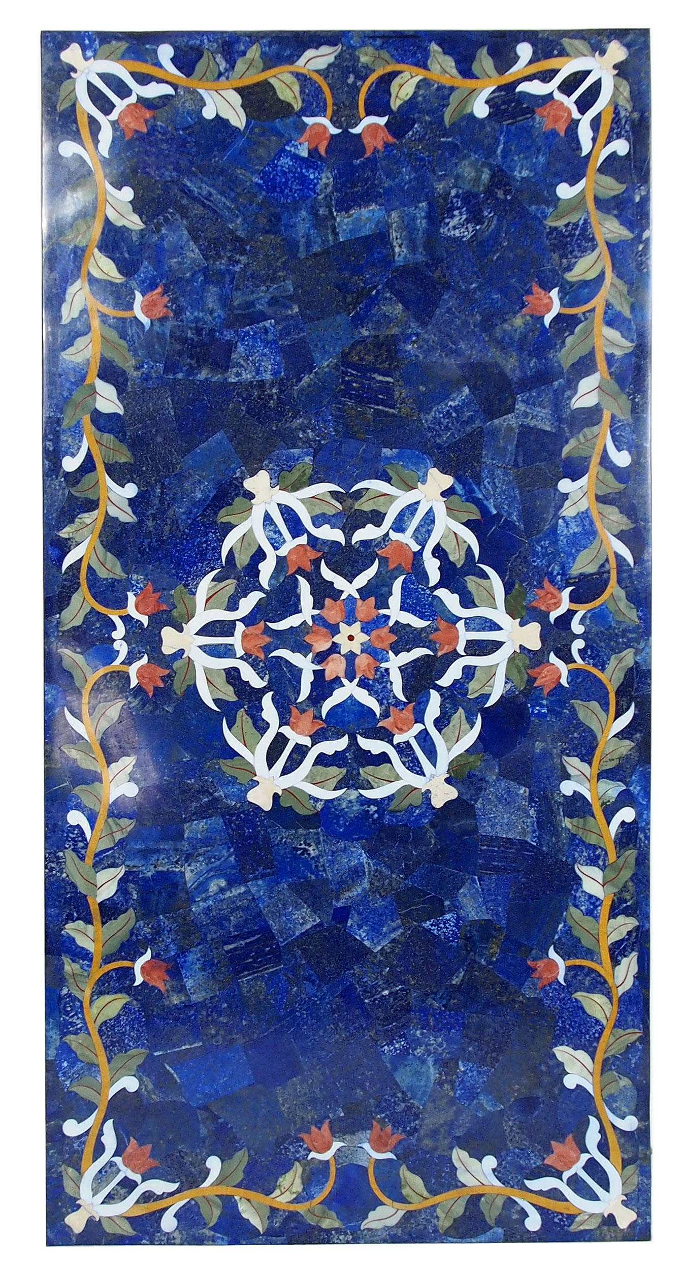 120x60 Cm Marmor Authentic Lapis Lazuli Pietra Dura Couchtisch Etsy de