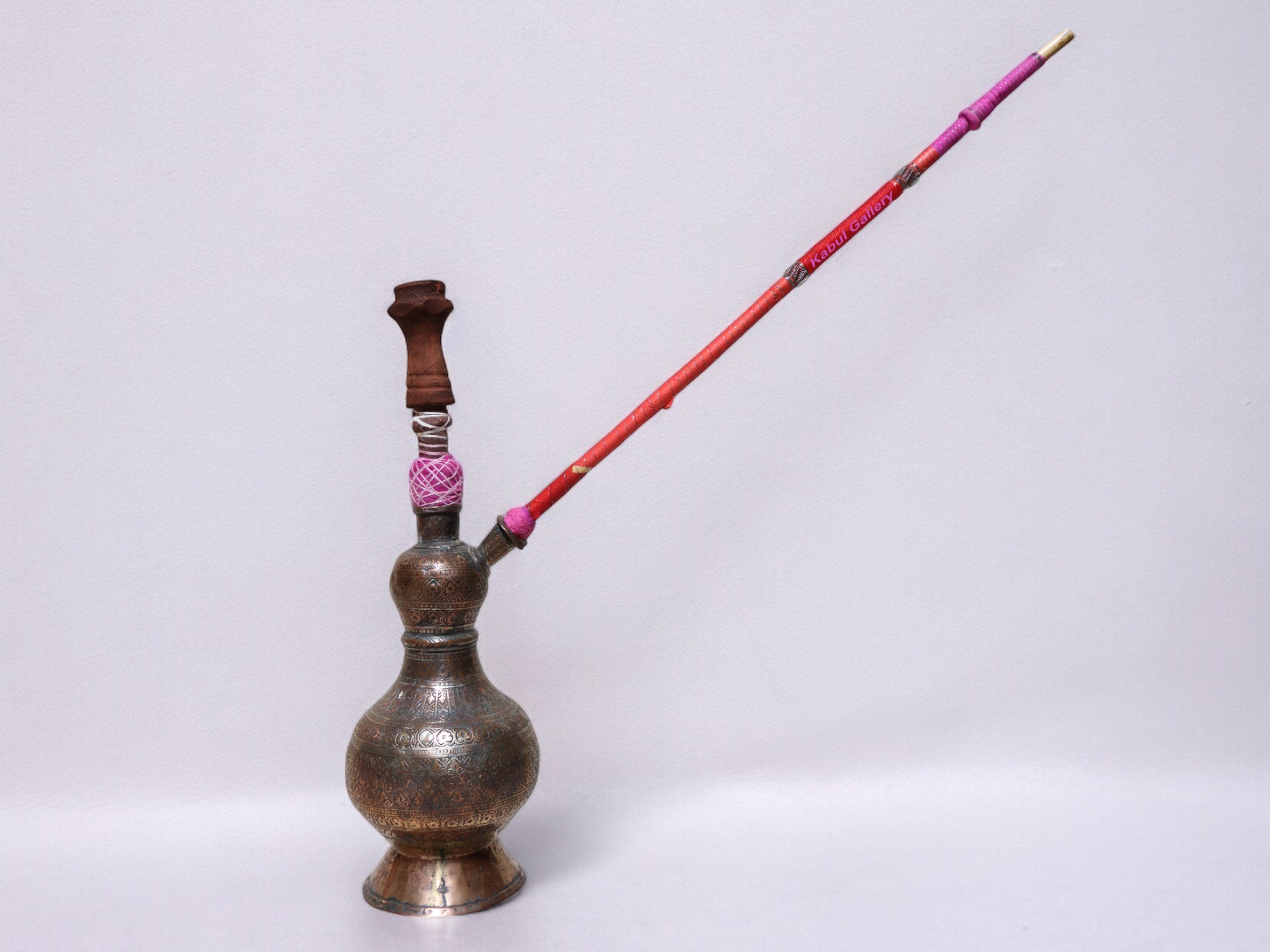 Antique Engraved Copper Hookah Shisha Hubble-bubble From