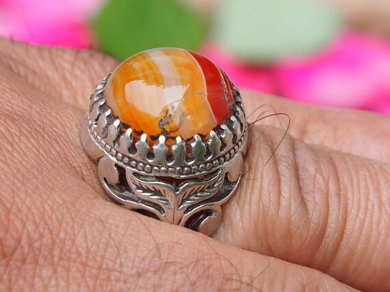 Más ancho anillo statement flores blogueros dedo anillo Ø 17mm oro-de colores
