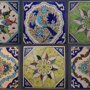 15x15 cm vintage rare handmade islamic oriental glazed floor tiles pottery tiles ceramic tile wall tiles
