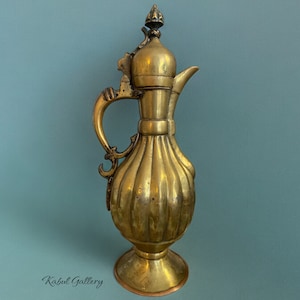 Antique Central Asian Brass Teapot Ewer 19th century Bukhara - Samarkand No:7