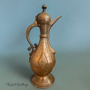 Antique Central Asian Brass Teapot Ewer 19th century Bukhara - Samarkand No:81
