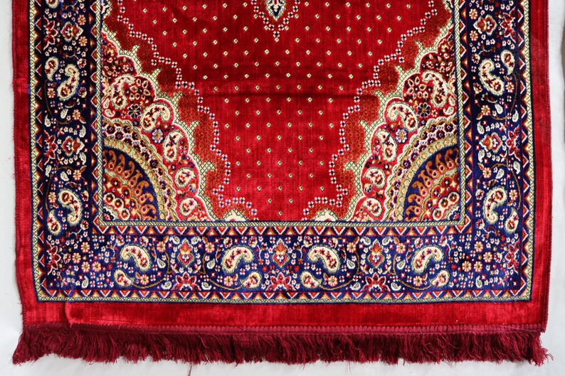 3er Set 1x Sitzkissen 2 Kissen handgefertigt sitzkissen Teppich Orient Sitzecke majlis Sofa Bodenkissen Sitzgruppe Afghan Toshak توشک Rot21 Bild 8