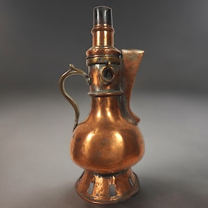 bouilloire à thé samovar en cuivre islamique oriental antique d’Afghanistan No:20/HH