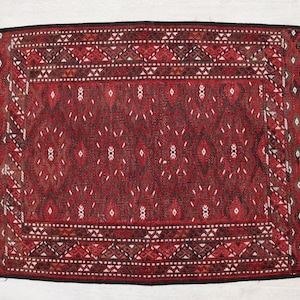 100x70 cm Antique rare oriental Fine nomadic turkmen yomud Sumakh Kilim rug No: - 788