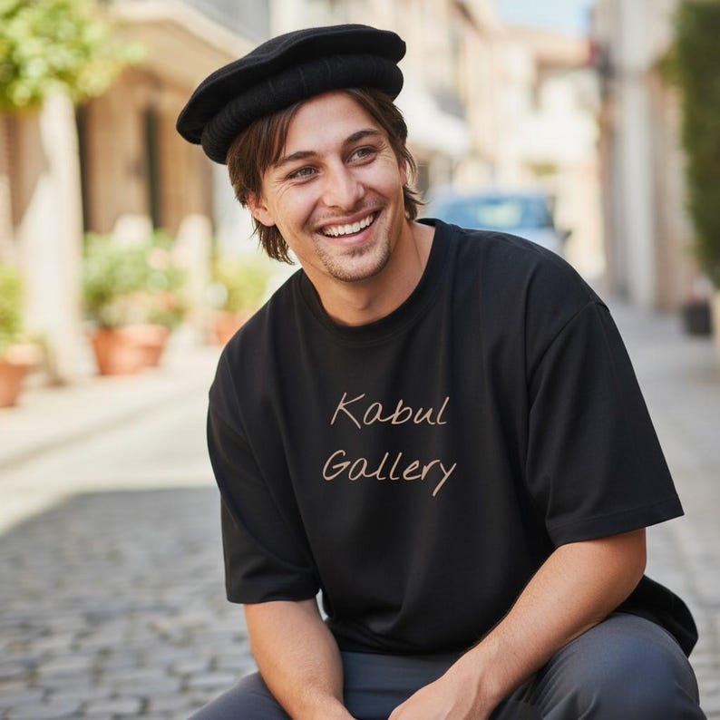 Original Afghan pakol woll cape topped Ethnic dress from afghanistan and pakistan (Grey, Black and Braun) image 1