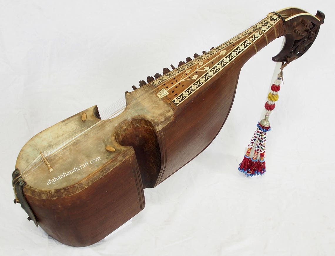 traditional folk musical instrument Afghanistan Rubab rabab Etsy