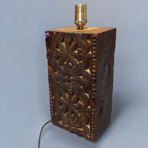 antique wooden table lamp lamp base from Nuristan Afghanistan Swat velly pakistan No:NU4