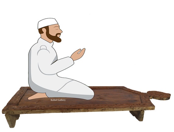 Antique Islamic Wooden Prayer Board Jaye Namaz Swat Valley, North