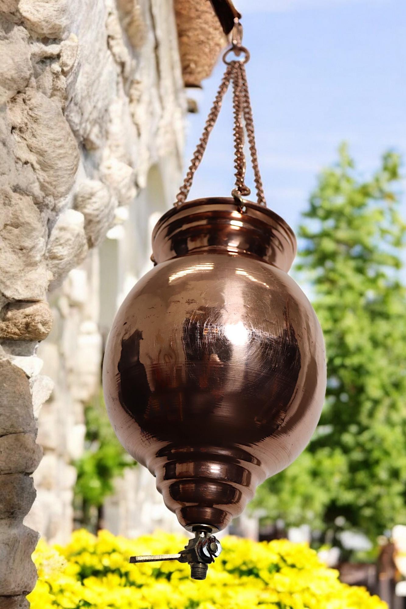 シロダーラのオイルポットとスタンド アーユルヴェーダ 銅製