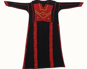 antique hand embroidered bedouin Palestinian Jordan embroidered ethnic dress No:22/24