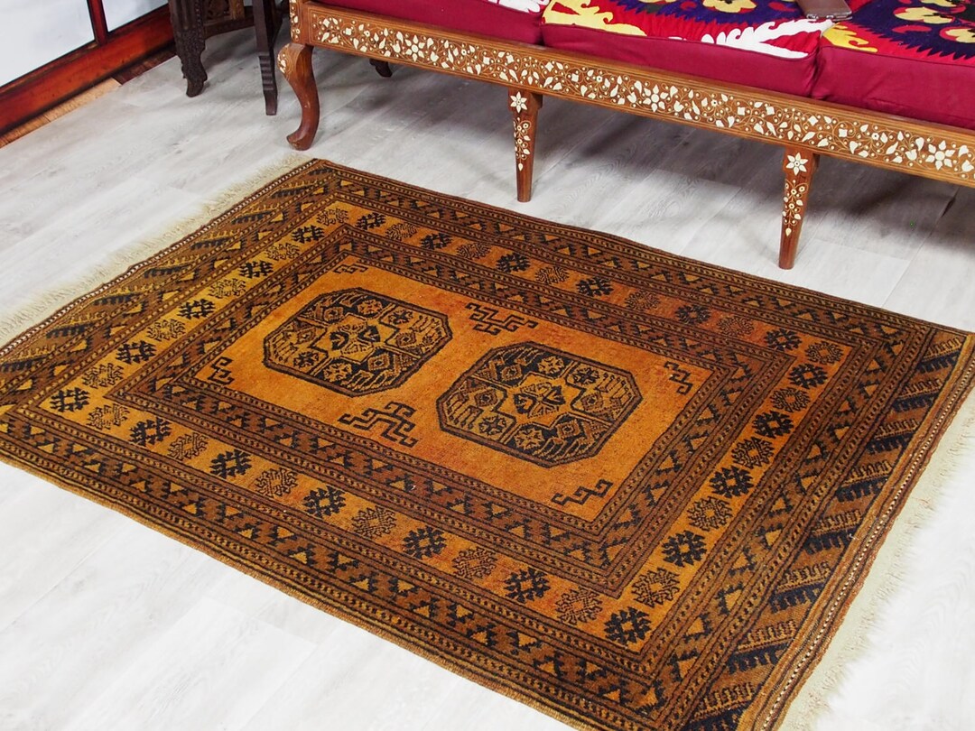 Hatchli Rug 155x112 Cm Antique Nimads Tekke Turkmen Bukhara Engsi Hatchli Carpet ...