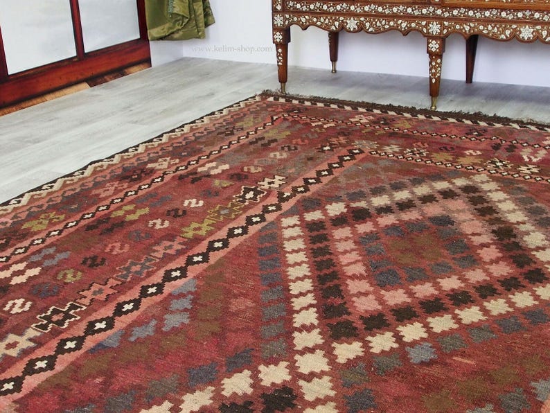 10x6,5 ft huge very rare oriental Fine Afghan natural colors Ghalmouri nomadic Kilim No:243 image 17