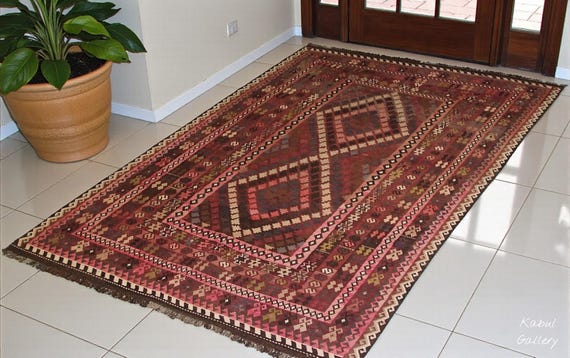 305x200 cm orient Teppich Afghan Uzbek Nomaden Planzenfarbe kelim kilim No:243