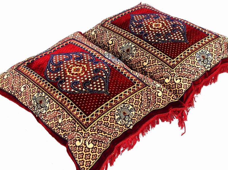 19C Set of 3 Pcs 1x Mattress 2x cushions orient Afghan nomad pillow rug seat floor cushion 1001-night Seating majlis Toshak \u062a\u0648\u0634\u06a9