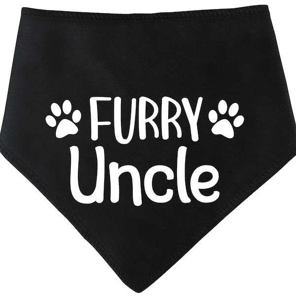 Spoilt Rotten Pets 'Furry Uncle' 4 Sizes 6 Colours- Baby Shower, Gender Reveal Dog or Cat Bandana Four Sizes, Neckerchief, Scarf