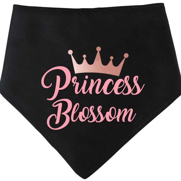 Spoilt Rotten Pets Princess Crown Tiara Dog Bandana Any Name Custom 4 Sizes Black or Pink Dog Bandana or Cat Fancy Dress Dog Custom Gift